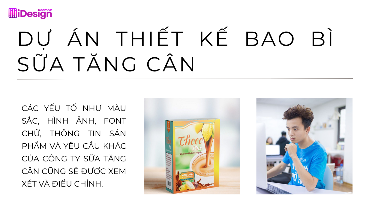 Dự án thiết kế bao bì sữa tăng cân